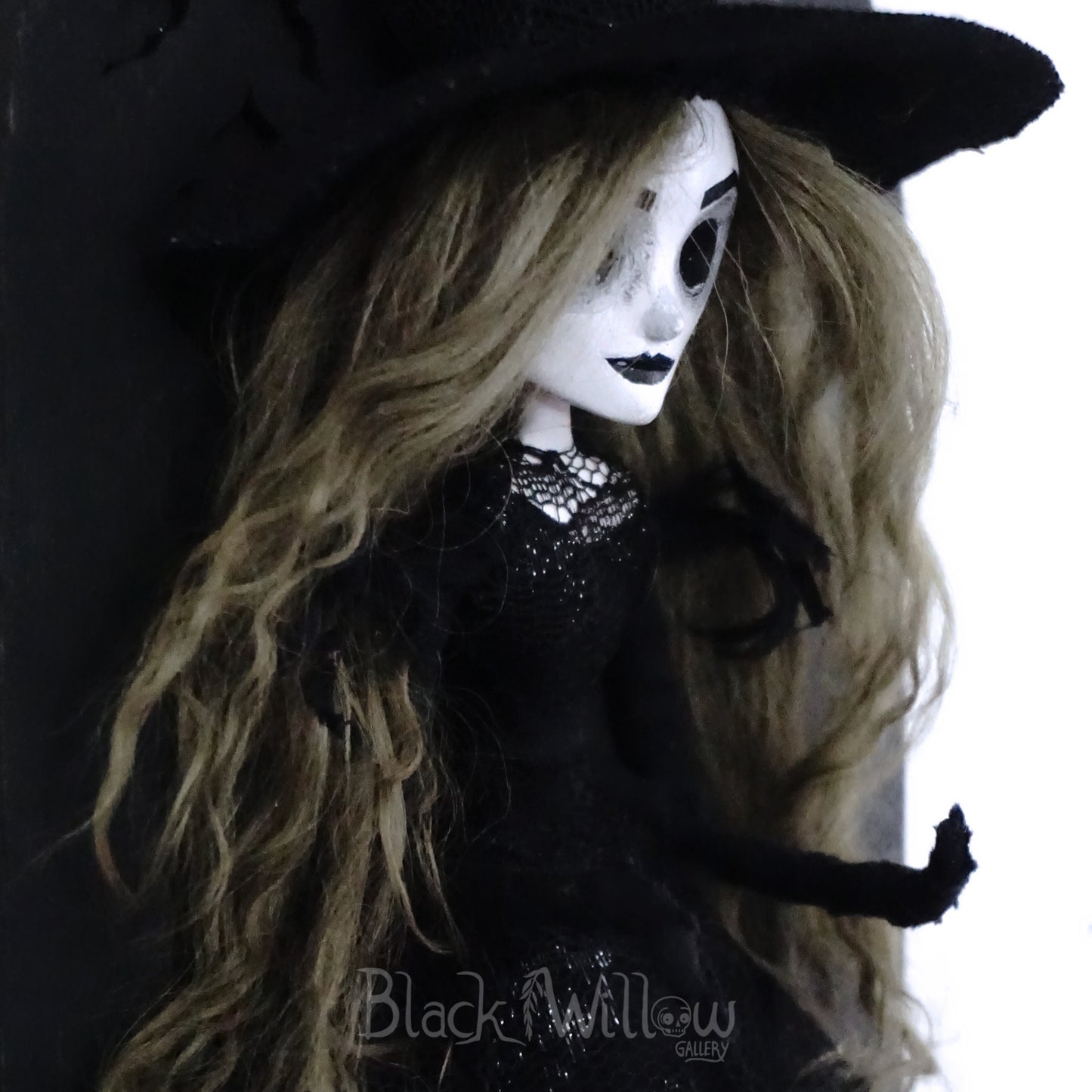 Mercedes Floating Witch Art Doll Wall Display