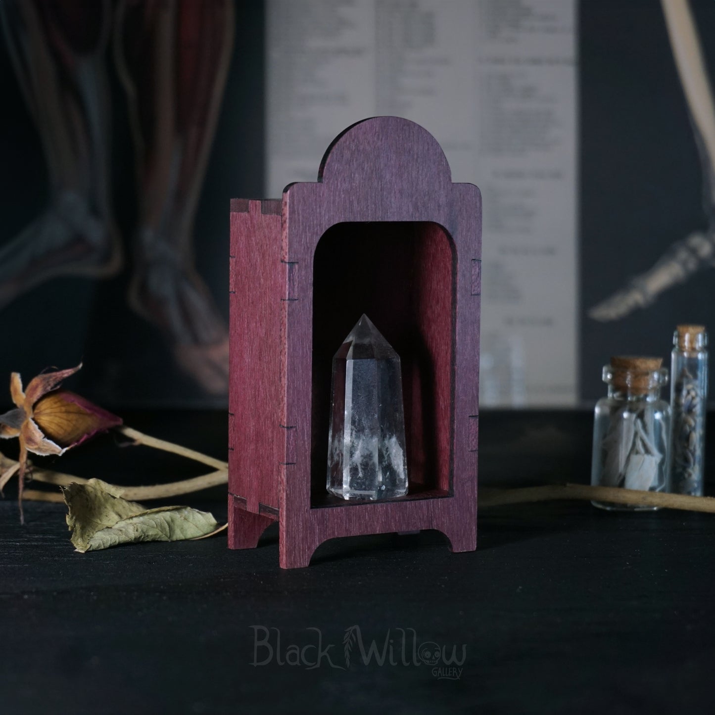 Small Purple Heart Apothecary Niche