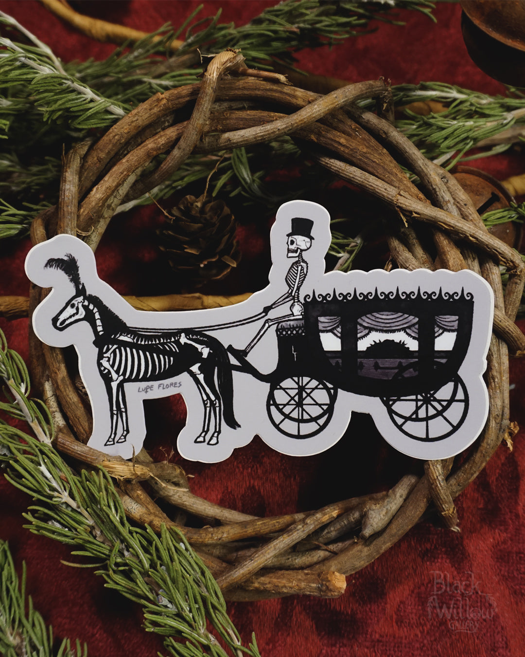 Funeral Carriage Sticker