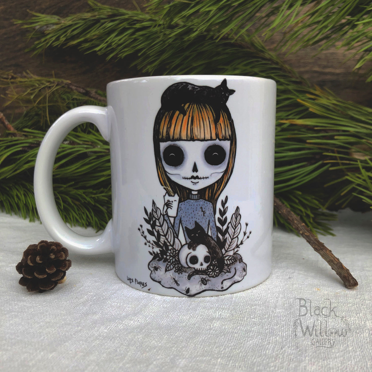 Black Cat Lady Ceramic Mug
