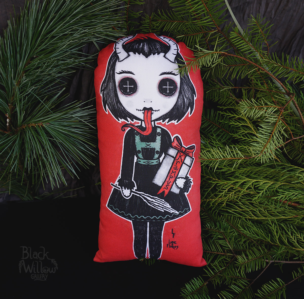 Krampus Art Doll Pillow