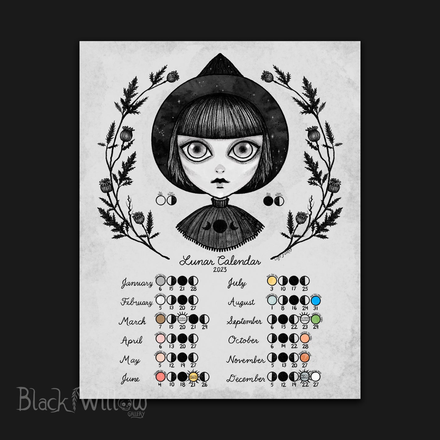 Lunar Calendar 2023 Art Print