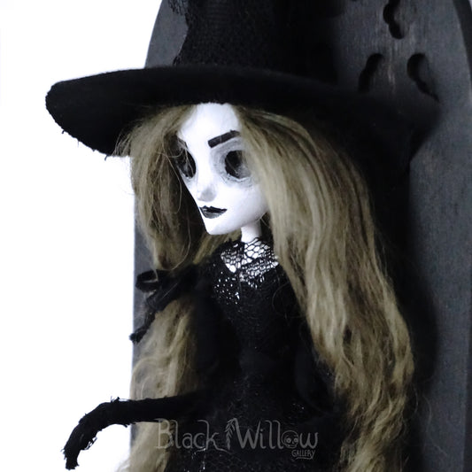 Mercedes Floating Witch Art Doll Wall Display