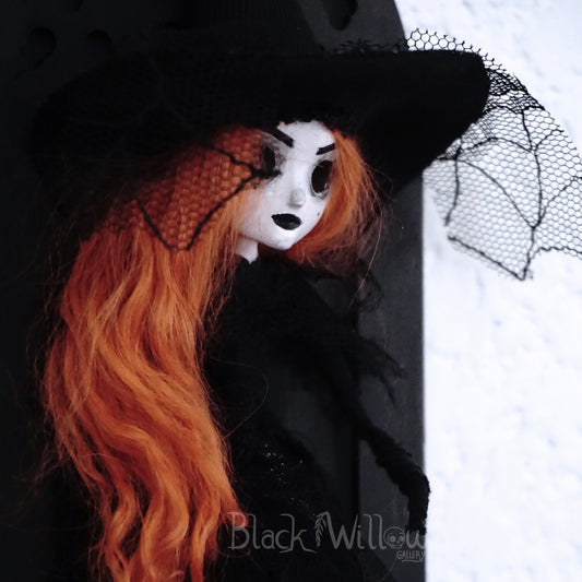 Martina Floating Witch Art Doll Wall Display