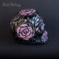 Purple Rose Serenade Paper Mache Sugar Skull