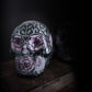 Purple Rose Serenade Paper Mache Sugar Skull