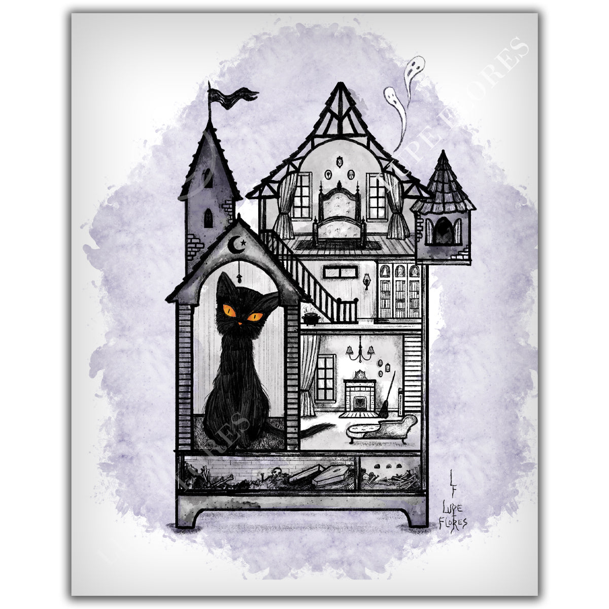Haunted House Art Print