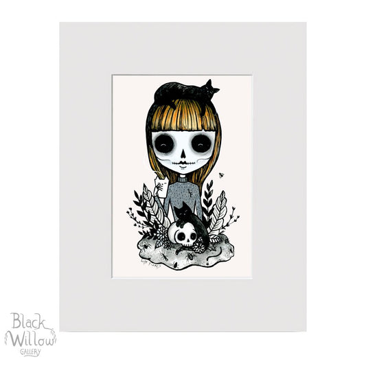 Black Cat Lady 5" x 7" Art Print