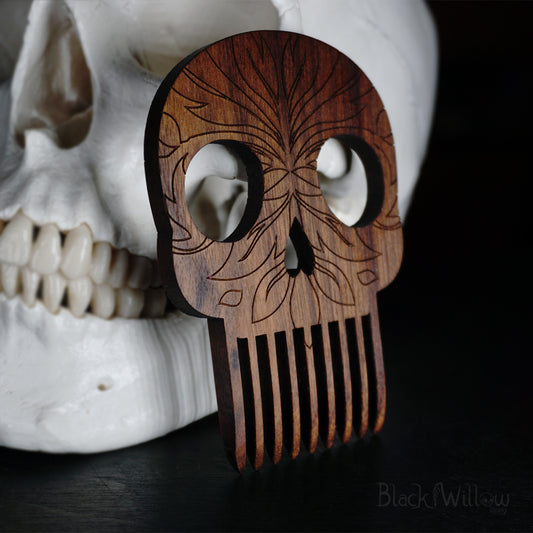 Skull Wooden Comb
