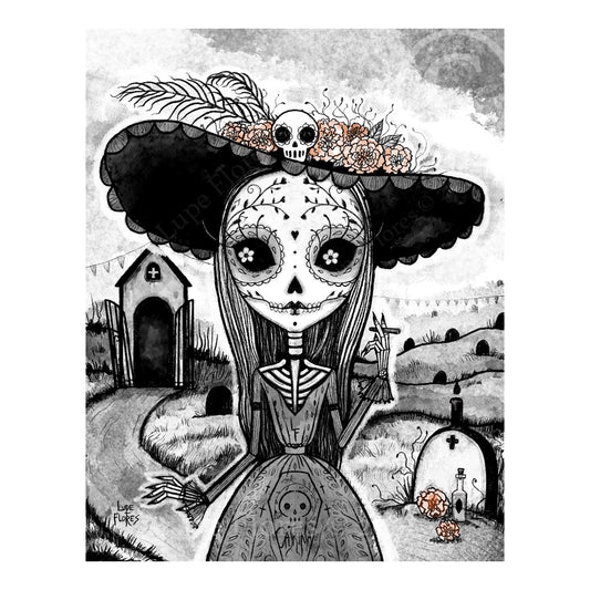 "Catrina" Art Print by Lupe Flores