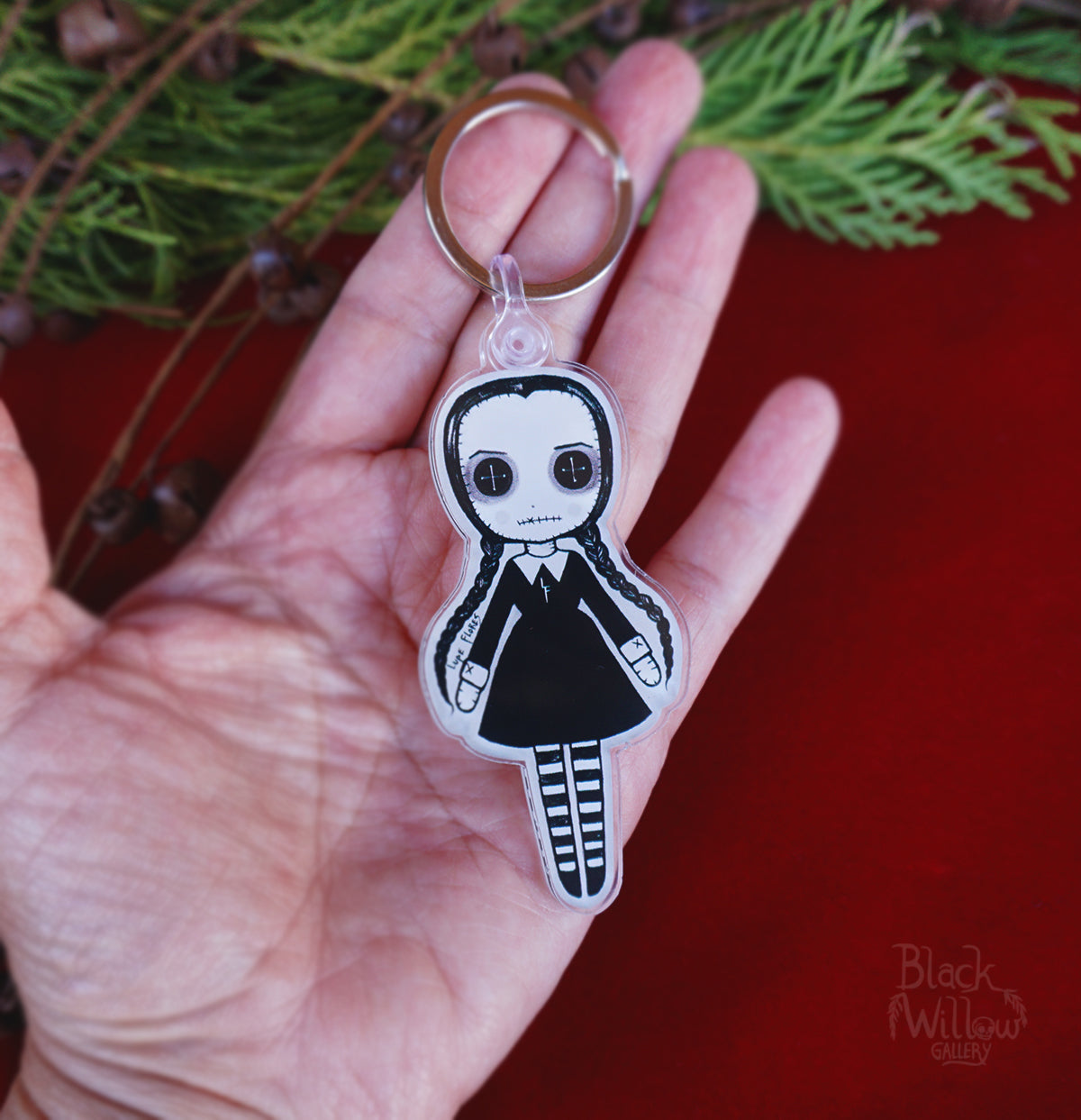 Wednesday Addams Doll Keychain