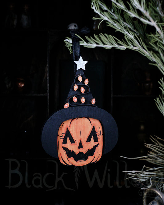 Pumpkin Witch Ornament